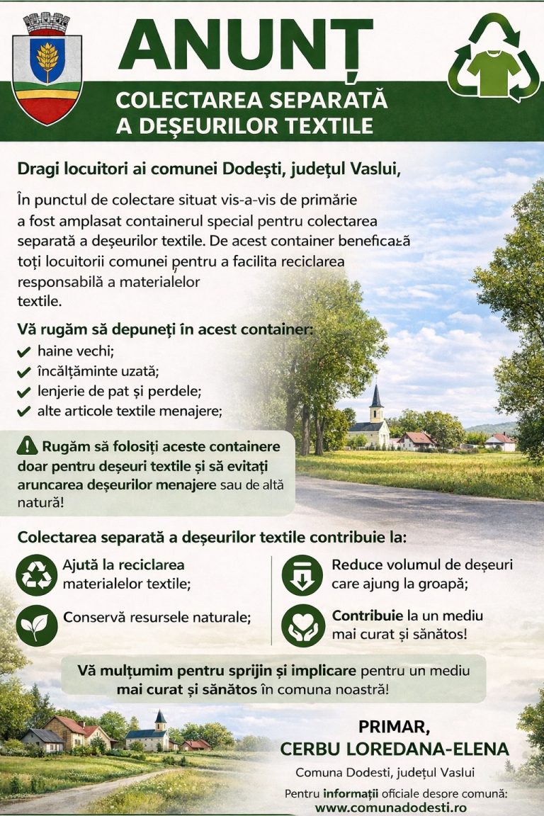 Colectare separata a deseurilor textile